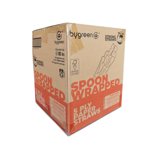 Paper Spoon Straws - Individually Wrapped
