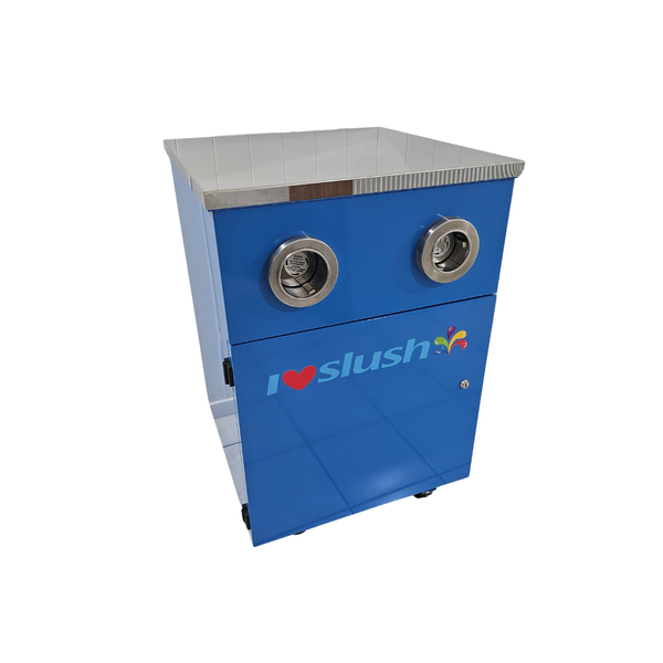 Blue Metal Slush Machine Cabinet