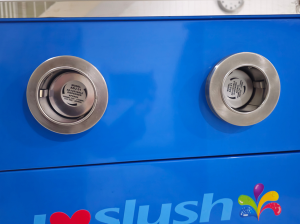 Blue Metal Slush Machine Cabinet